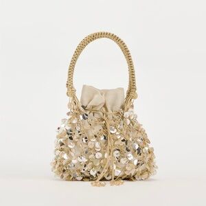 Mini Beaded Bucket Bag